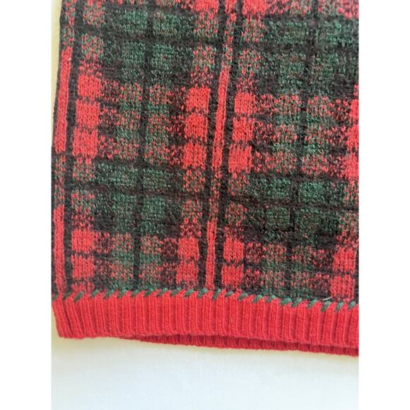 Vintage Eagle’s Eye XMAS Cardigan Sweater Vest Holiday Buttons 100% Wool Size Lg - Picture 8 of 10